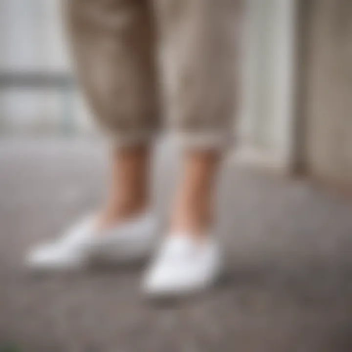 Casual outfit featuring white flats