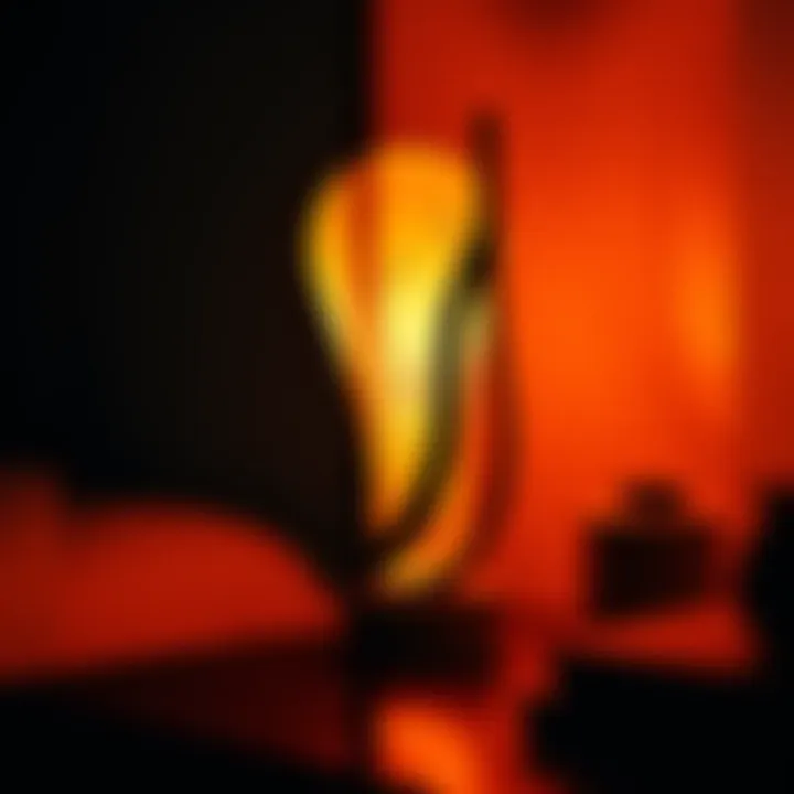 Artistic abstract table night light with unique design