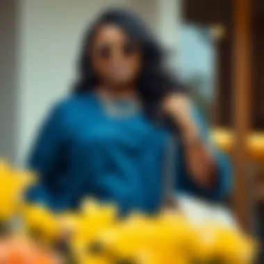 Trendy plus size top paired with elegant accessories