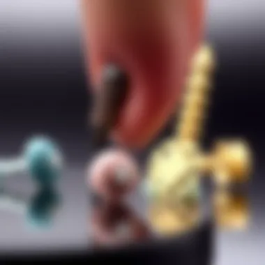 Modern ear screw designs showcasing elegance and style