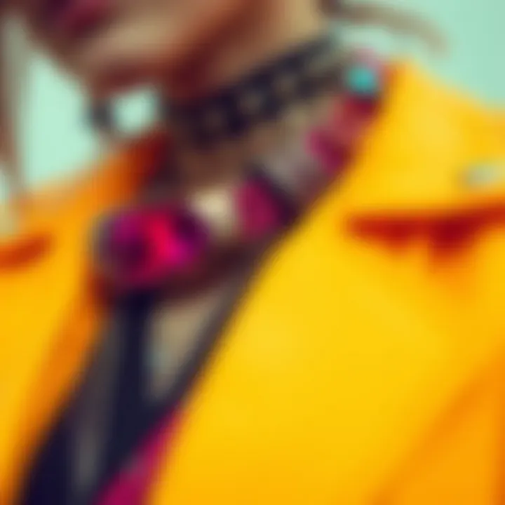 Edgy Fashion Accessories Close-up of unique accessories that complement edgy fashion