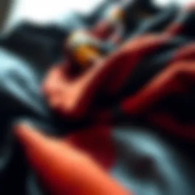 Textiles in Edgy Fashion An illustration of various fabrics used in edgy teenage clothing