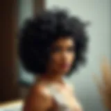 Luxurious 360 kinky curly wig styled elegantly