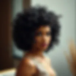 Luxurious 360 kinky curly wig styled elegantly