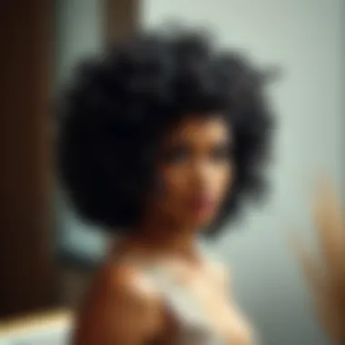 Luxurious 360 kinky curly wig styled elegantly