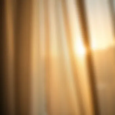 Textured Sheer Fabric Illuminated by Natural Light Close-up of textured sheer fabric in natural light