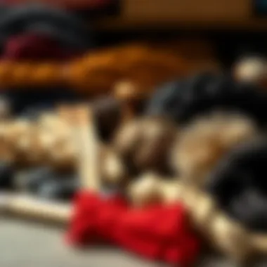 Materials for Goddess Braids Wigs A collection of materials used in the creation of goddess braids wigs.