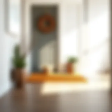 Stylish heavy duty doormat in a modern entryway