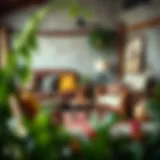 Rustic hobo-style furniture arrangement