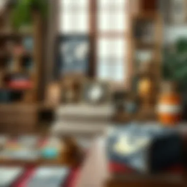 Artistic Vintage Finds in Hobo Decor Artistic display of vintage finds in hobo decor