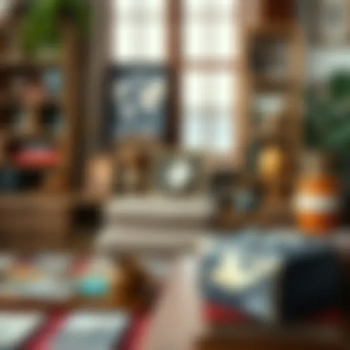 Artistic Vintage Finds in Hobo Decor Artistic display of vintage finds in hobo decor