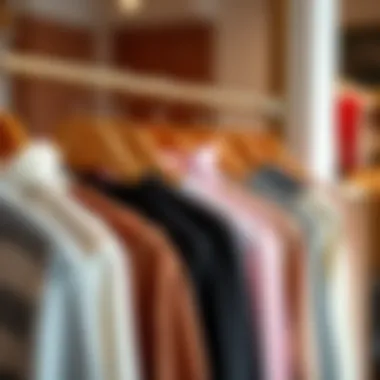 Variety of thermal undershirts displayed on hangers