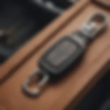 Custom leather car key holder with unique engraving