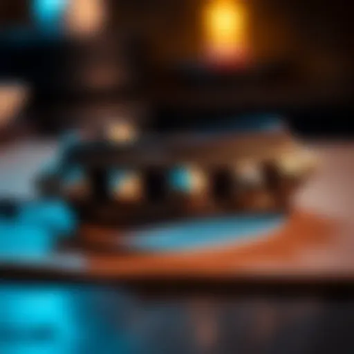 Intricate Design of a Leather Studded Bracelet Elegant leather studded bracelet showcasing intricate design