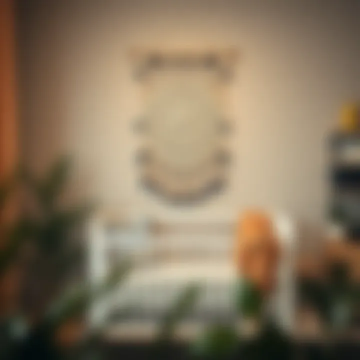 Elegant Macrame Design for Nurseries Intricate macrame wall hanging in a nursery setting