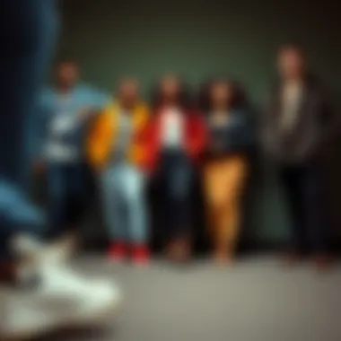 A diverse group of individuals wearing Mary J shoes