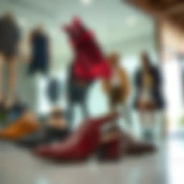 Stylish display of Mary J shoes with various outfits