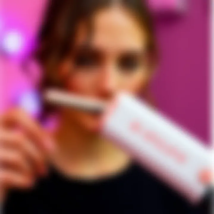 Showcasing various features of a mini wireless straightener