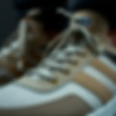 Close-up of sustainable sneaker materials
