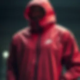 A sleek Nike jacket showcasing its minimalist design and fabric texture