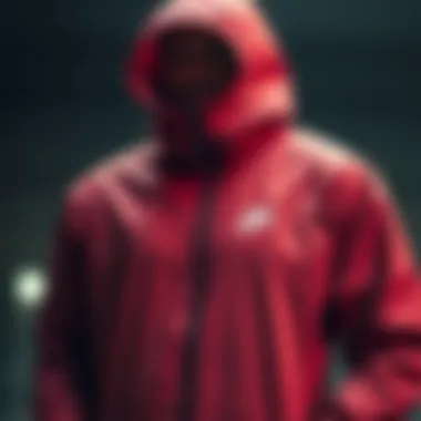 A sleek Nike jacket showcasing its minimalist design and fabric texture