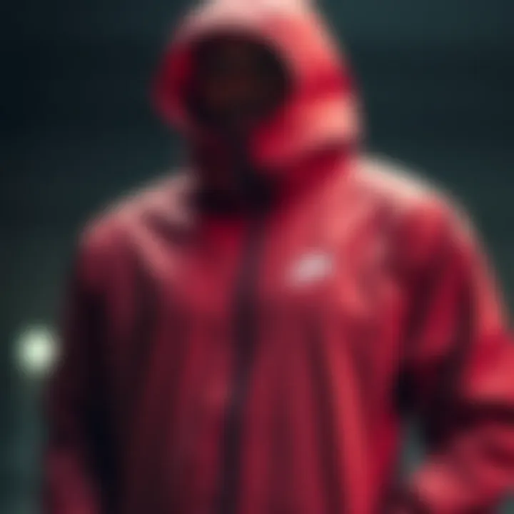 A sleek Nike jacket showcasing its minimalist design and fabric texture