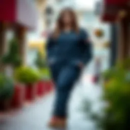 Stylish plus size coveralls on a model showcasing modern trends