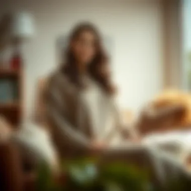 Elegant plus size long sweater dress in a cozy setting