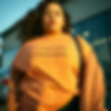 Inspirational body positivity message displayed alongside fashion