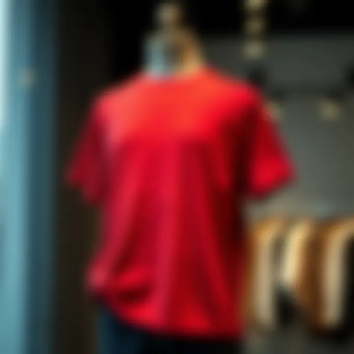 Stylish plus size long t-shirt on a mannequin showcasing modern design