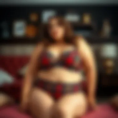 Occasions for Plus Size Plaid Lingerie A mood board illustrating diverse occasions to wear plaid lingerie, from casual to formal