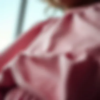 Close-up of fabric texture for plus size romper