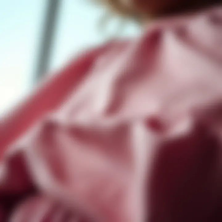 Close-up of fabric texture for plus size romper