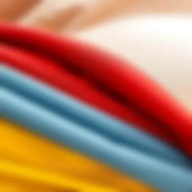 Close-up of fabric textures for plus size tube tops