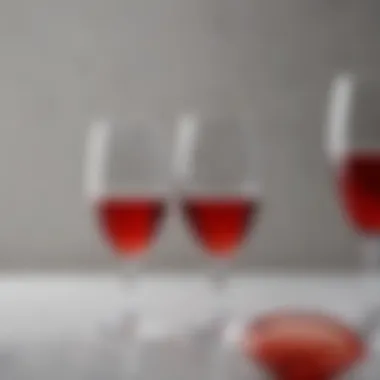 Comparison of red plastic champagne glasses and traditional glassware