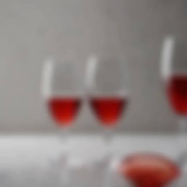 Comparison of red plastic champagne glasses and traditional glassware