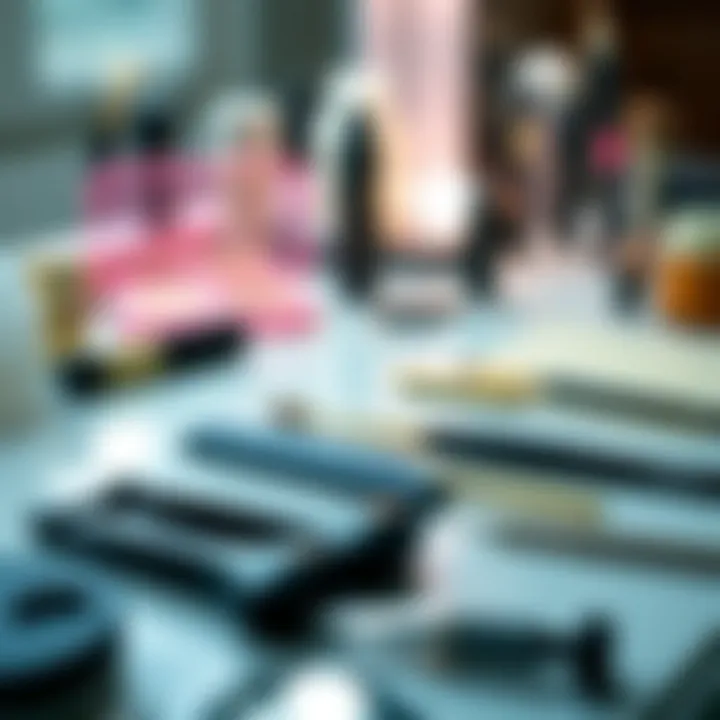 Essential Tools for Lash Application Application tools for short false lashes on a vanity