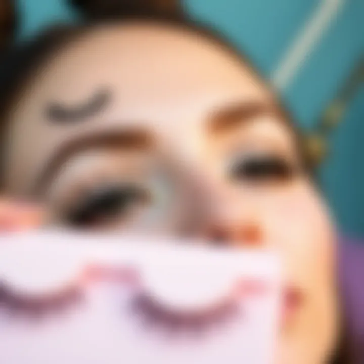 A Showcase of Short Lash Styles Various styles of short false lashes displayed elegantly