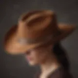 Classic brown cowboy hat showcasing intricate stitching