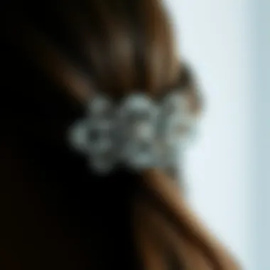 Elegant single prong hair clip showcasing intricate design