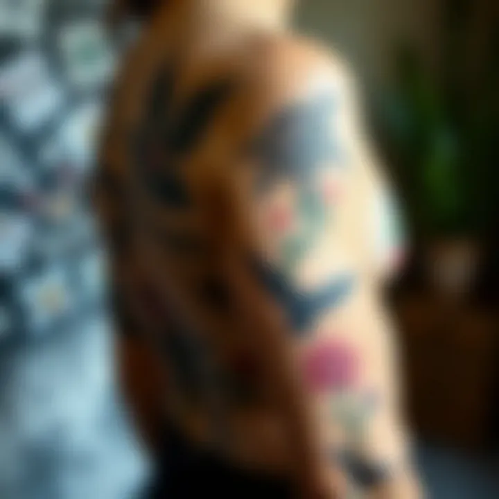 A beautifully curated collection of temporary tattoos in different styles.