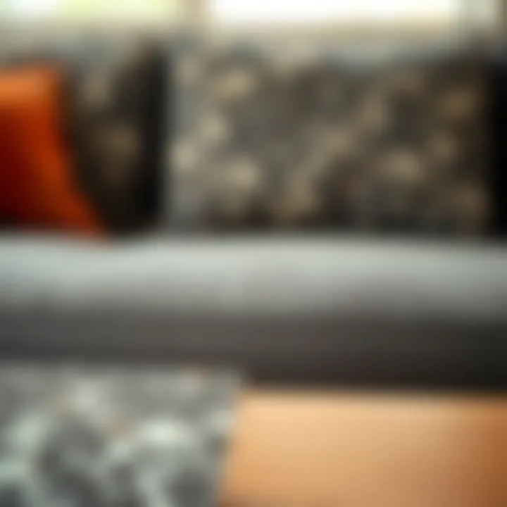 Close-up of terrazzo contact paper texture on furniture