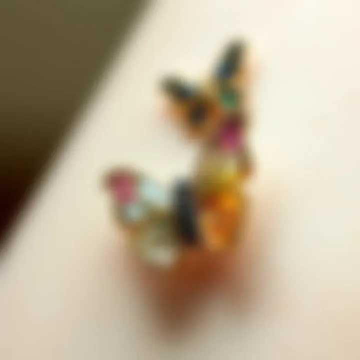 Variety of materials used in crafting butterfly nose rings