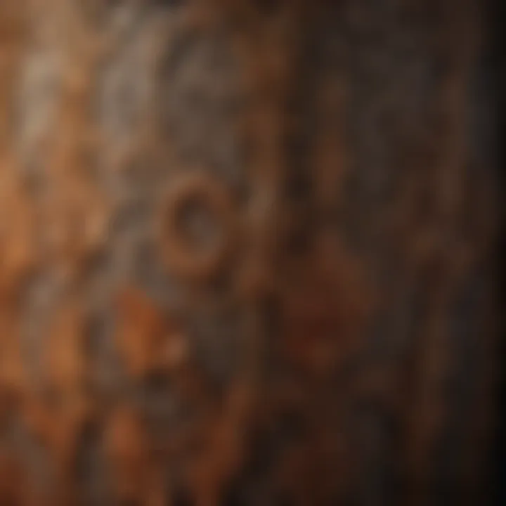 Close-up of intricate patterns on a bohemian lampshade made from natural materials