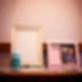 Elegant polka dot picture frame with vibrant colors
