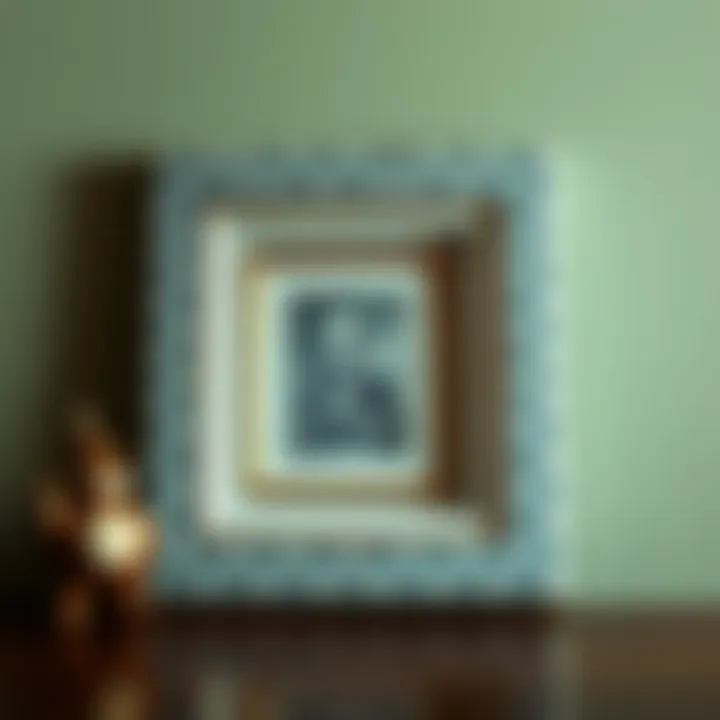 Vintage polka dot frame showcasing a classic artwork