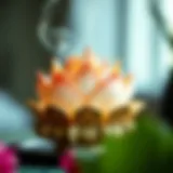 Elegant lotus incense holder with intricate design