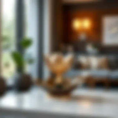 Lotus incense holder in a modern interior decor