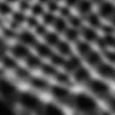 Close-up of the texture and pattern of black and white checkered fabric