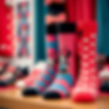 Charming display of Minnie Mouse socks featuring vibrant patterns